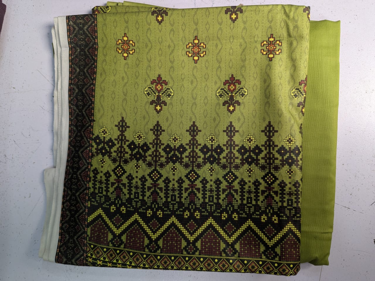 Linen (Turquoise Blue) Print 2p suit - pc-6310