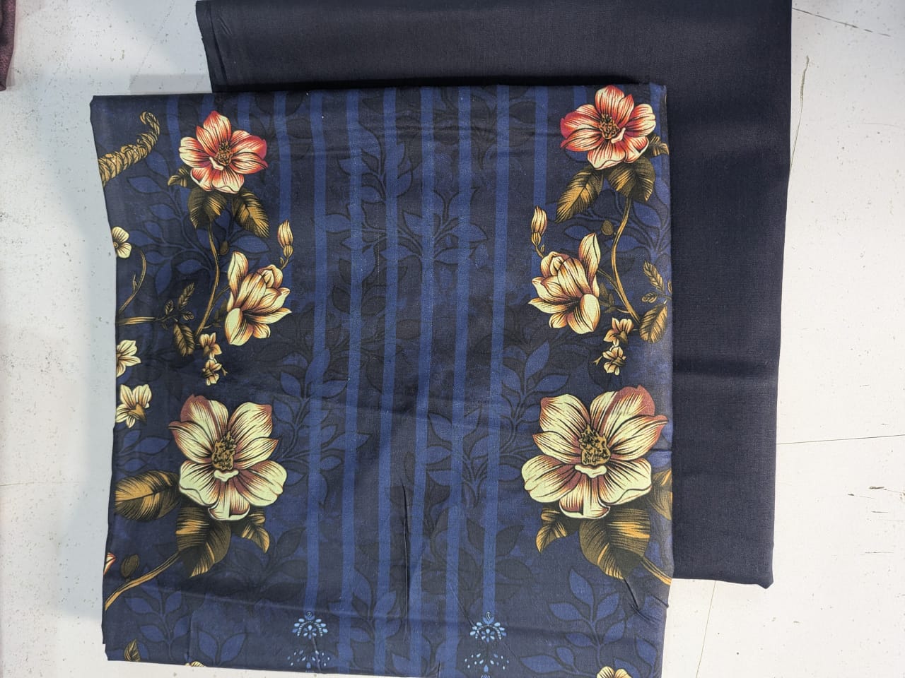 Linen Two Piece Suit Gala Daman side bazo Shirt Plain Trouser L6116