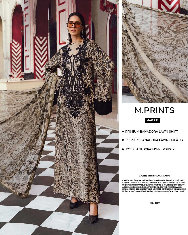 3pc Bana Dora Lawn Allover Shirt Trouser with digital dupatta 9563