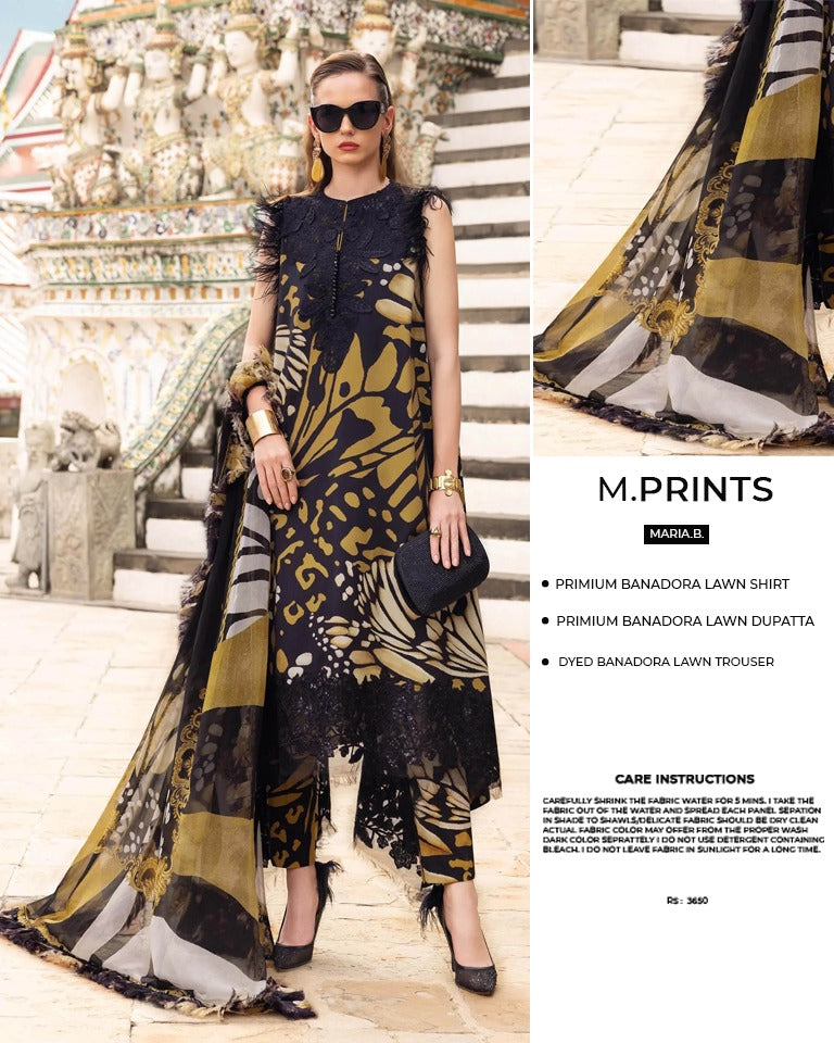 3pc Bana Dora Lawn Allover Shirt Trouser with digital dupatta 9565