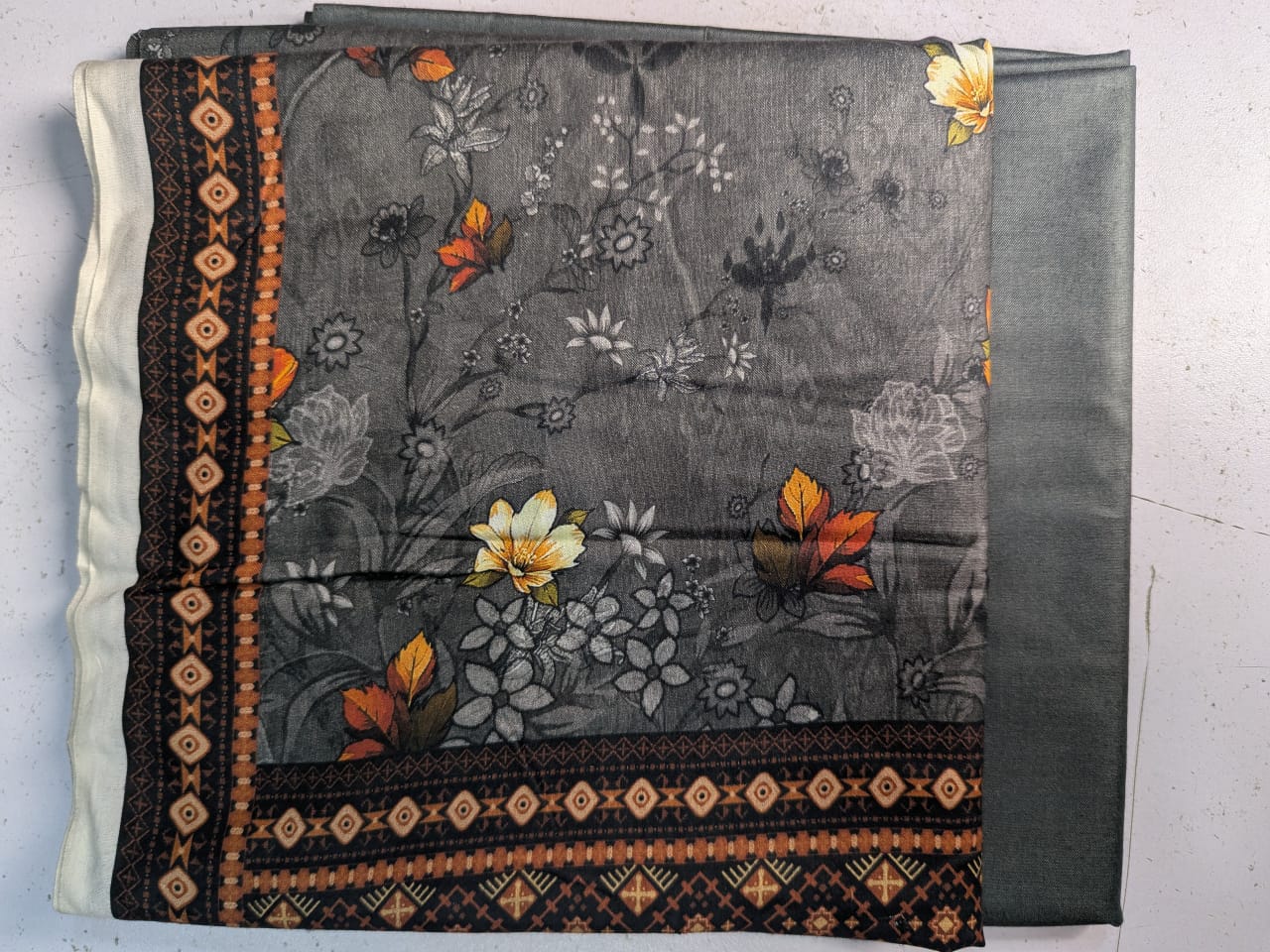 Linen Two Piece Suit Gala Daman Shirt Plain Trouser L6016