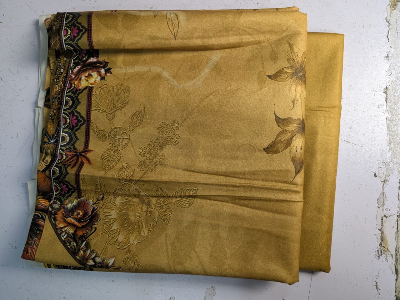 Linen Two Piece Suit Gala Daman Shirt Plain Trouser L6013