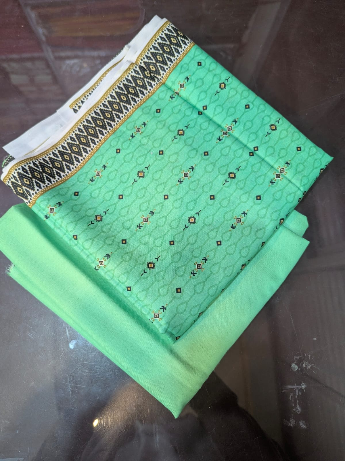 Linen Two Piece Suit Gala Daman Shirt Plain Trouser L6002