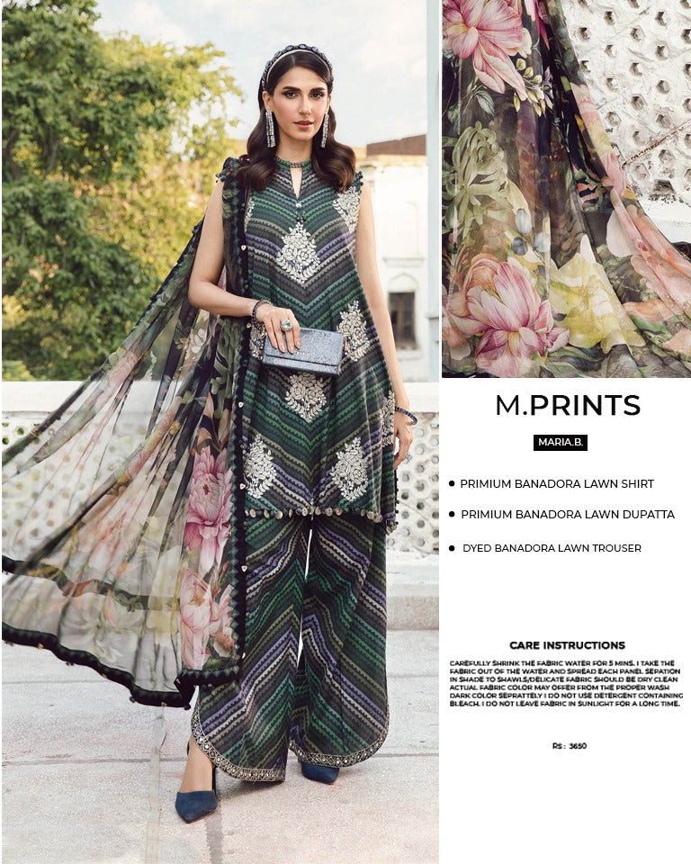 3pc Bana Dora Lawn Allover Shirt Trouser with digital dupatta 9562