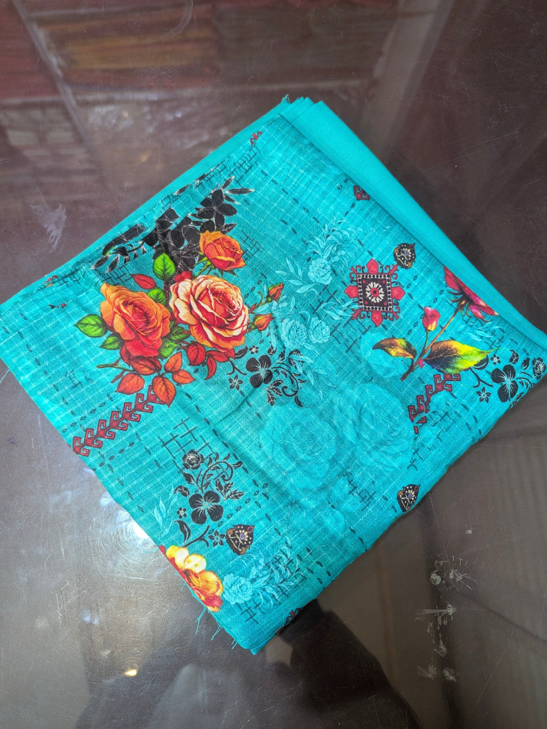 Linen Two Piece Suit Allover Shirt Plain Trouser L6107