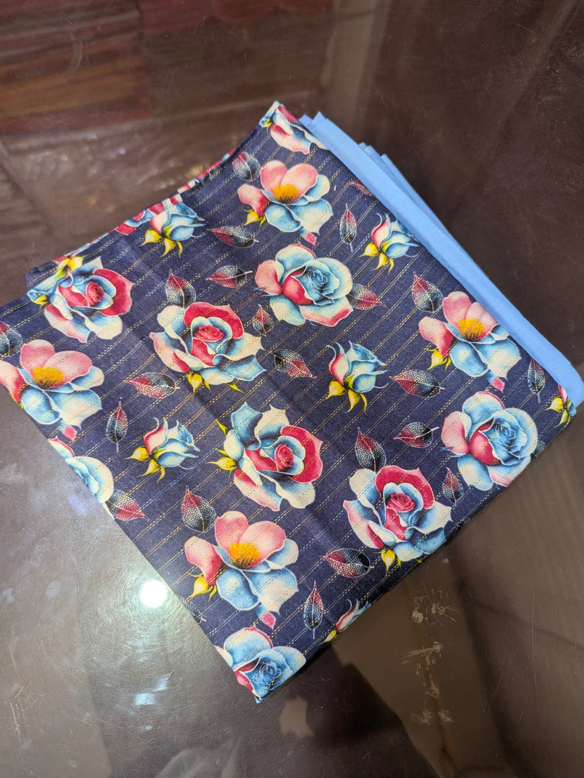 Linen Two Piece Suit Allover Shirt Plain Trouser L6102