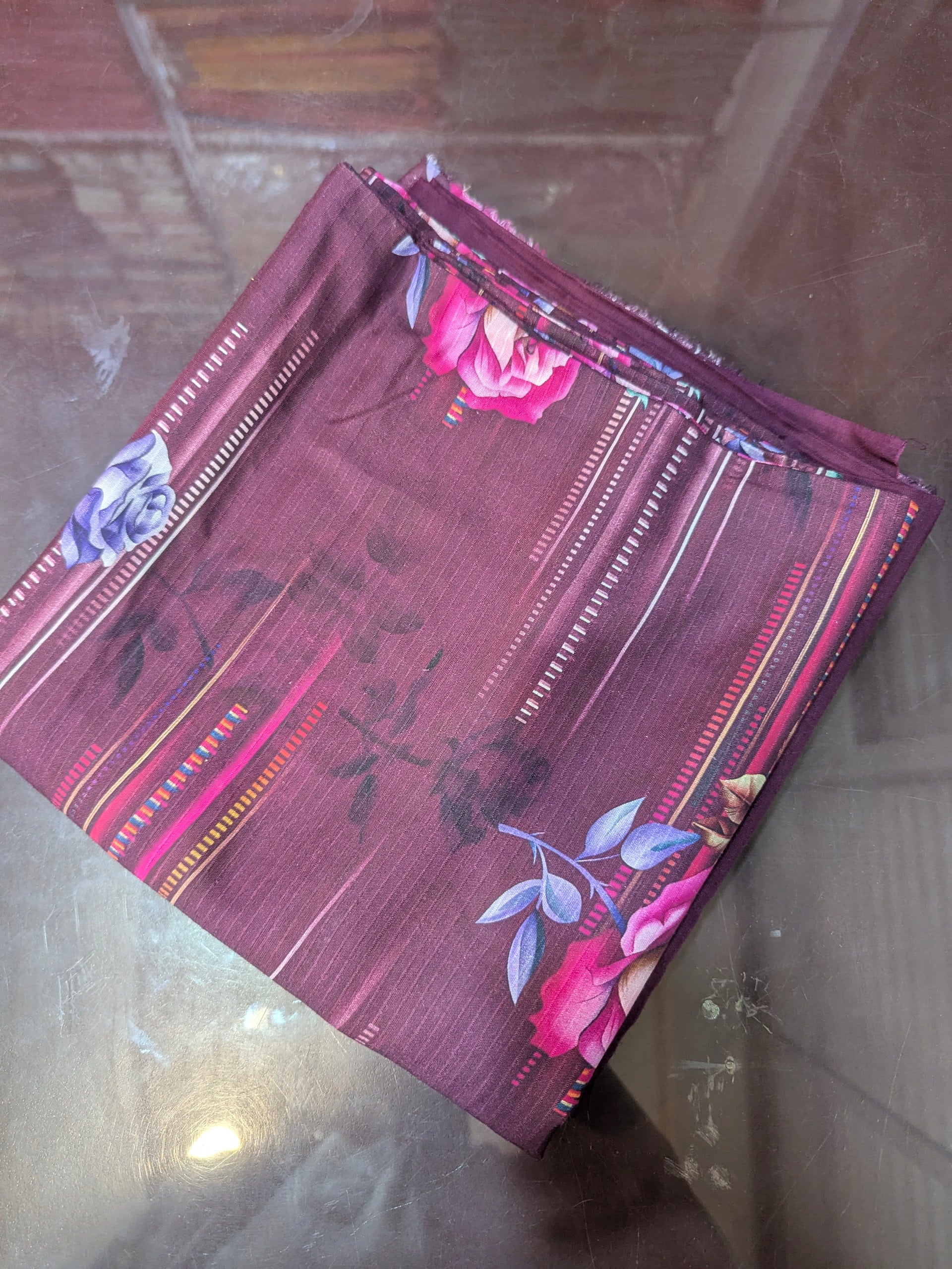 Linen Two Piece Suit Allover Shirt Plain Trouser L6111